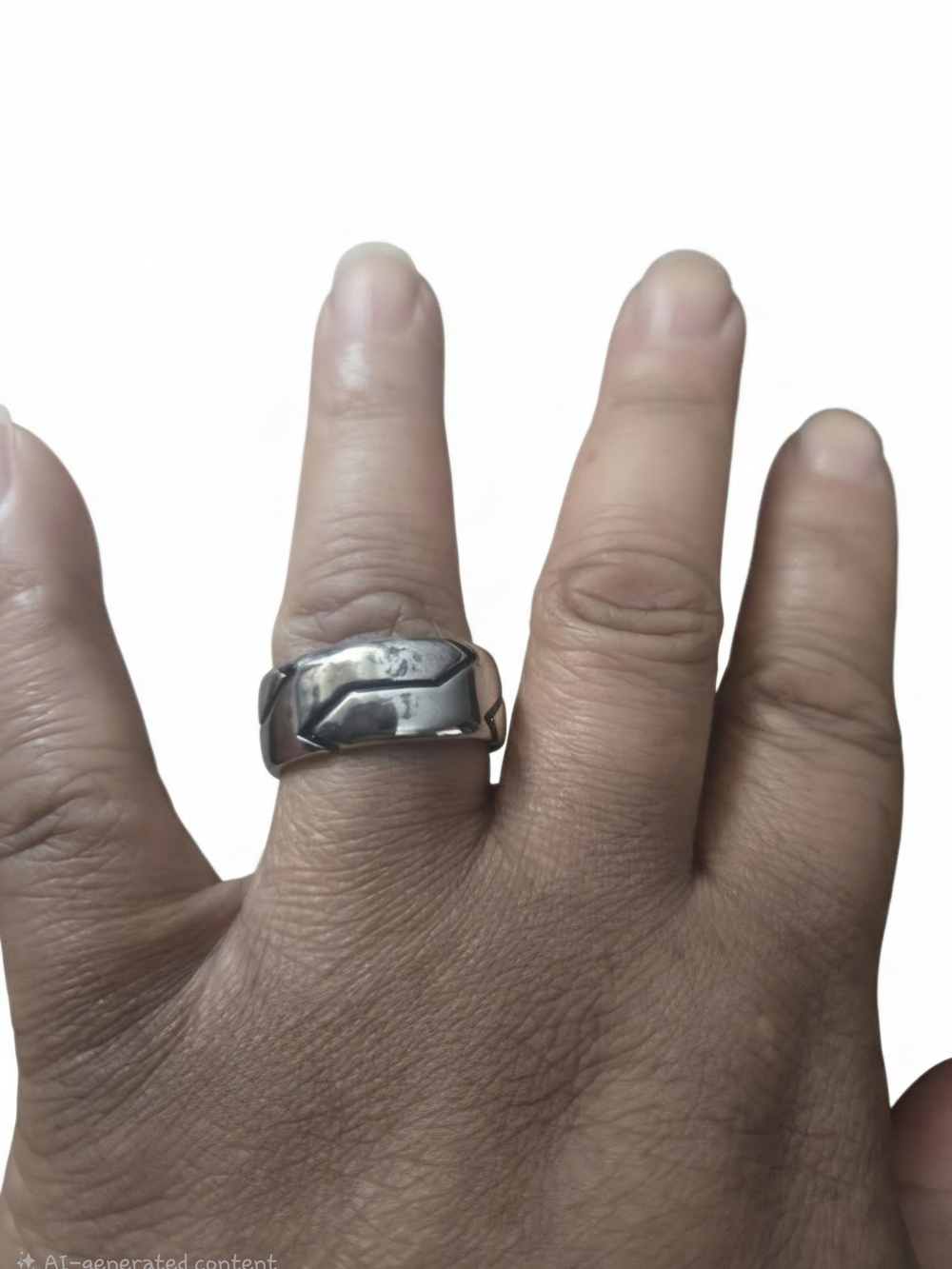 David Yurman Polished Silver-Tone Men's Band Ring Cairo collection size8